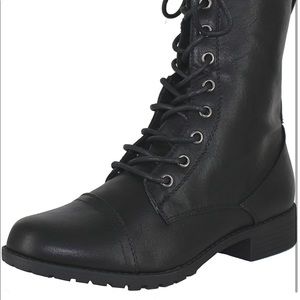 Black Lace-Up Boots